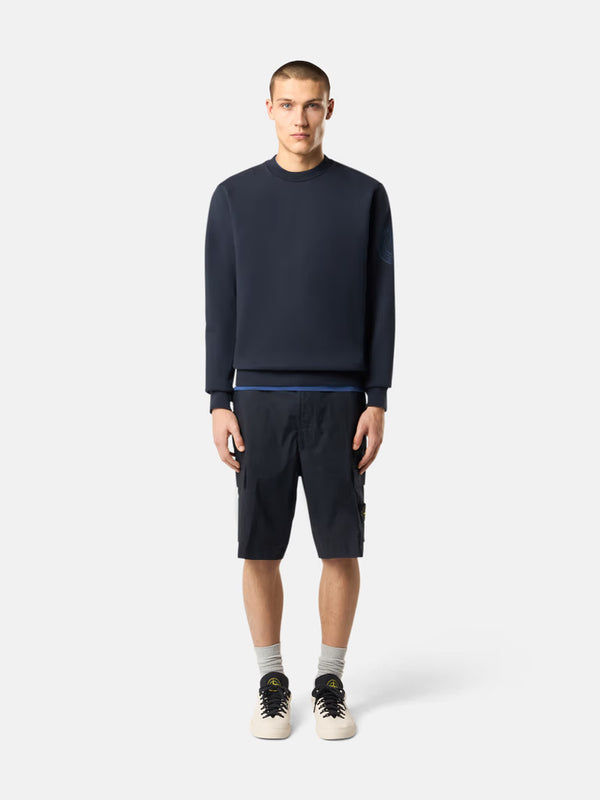 Navy Blue Cargo Bermuda Shorts