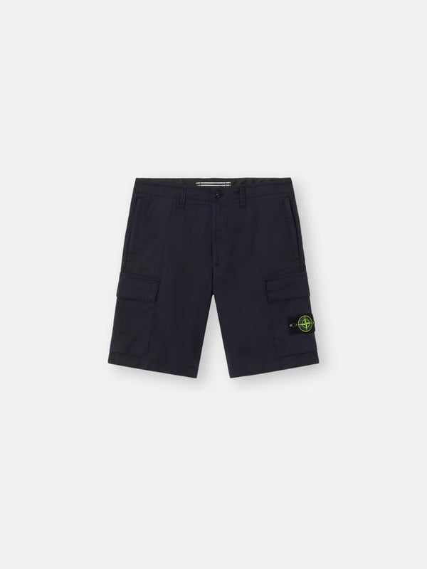 Navy Blue Cargo Bermuda Shorts