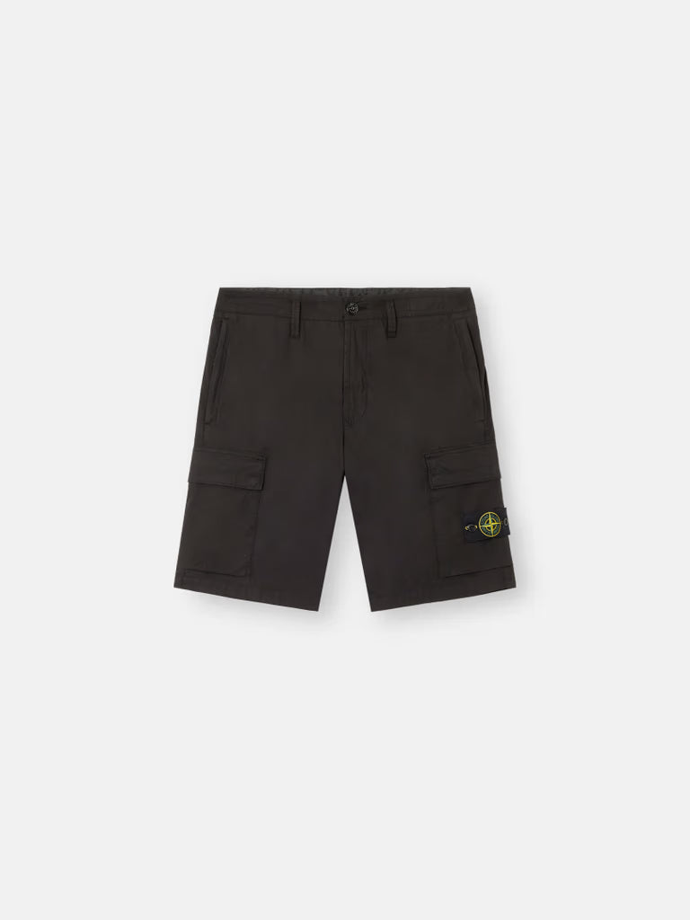Black Cargo Bermuda Shorts