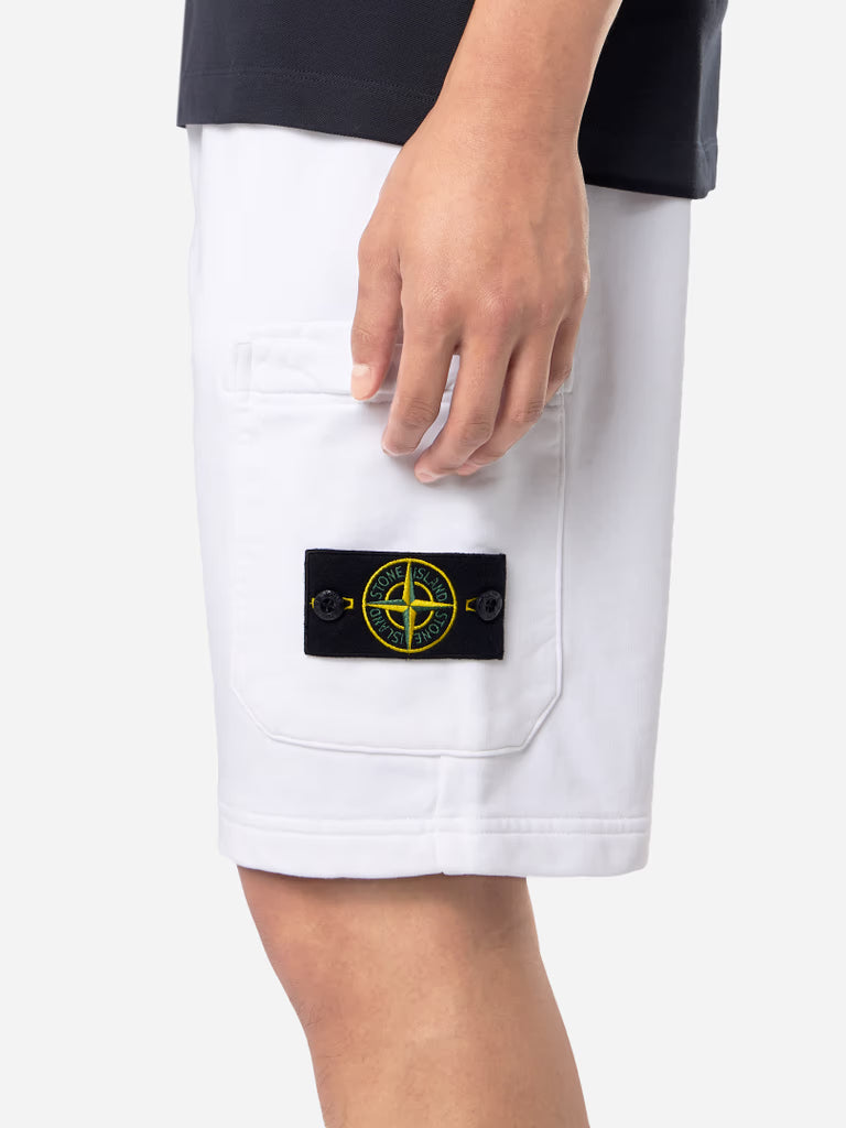 White fleece shorts